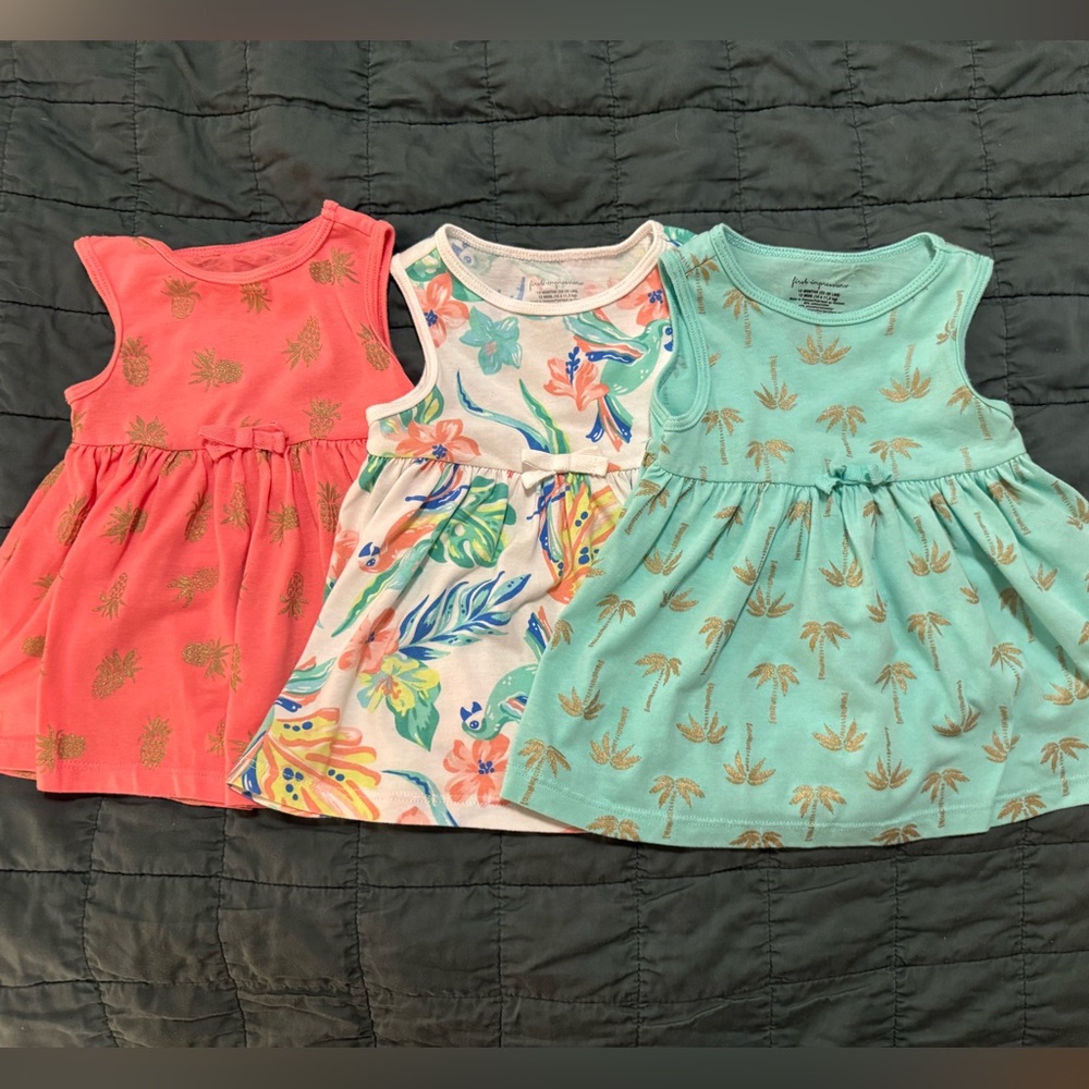 Toddler Tropical Dress Trio